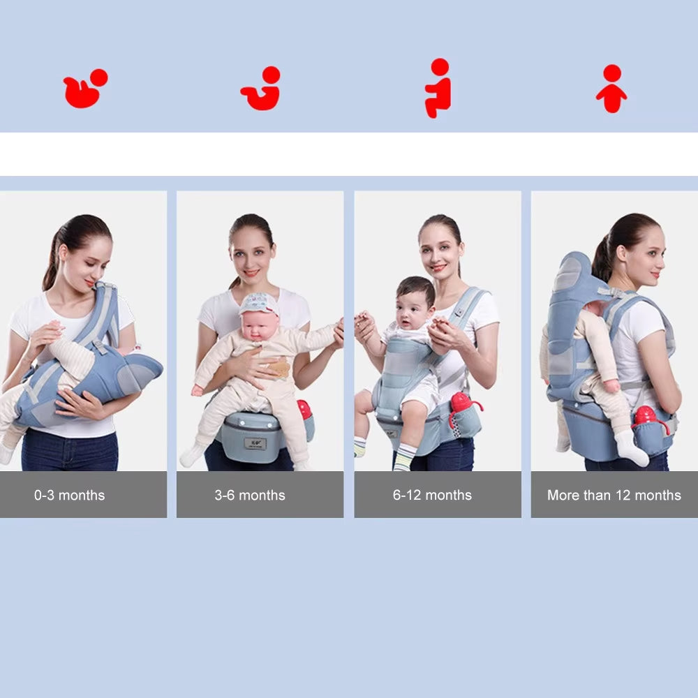 Newborn 0-48 Month Ergonomic Baby Carrier Infant Baby Hipseat Carrier 3 in 1 Front Facing Ergonomic Kangaroo Baby Wrap Sling