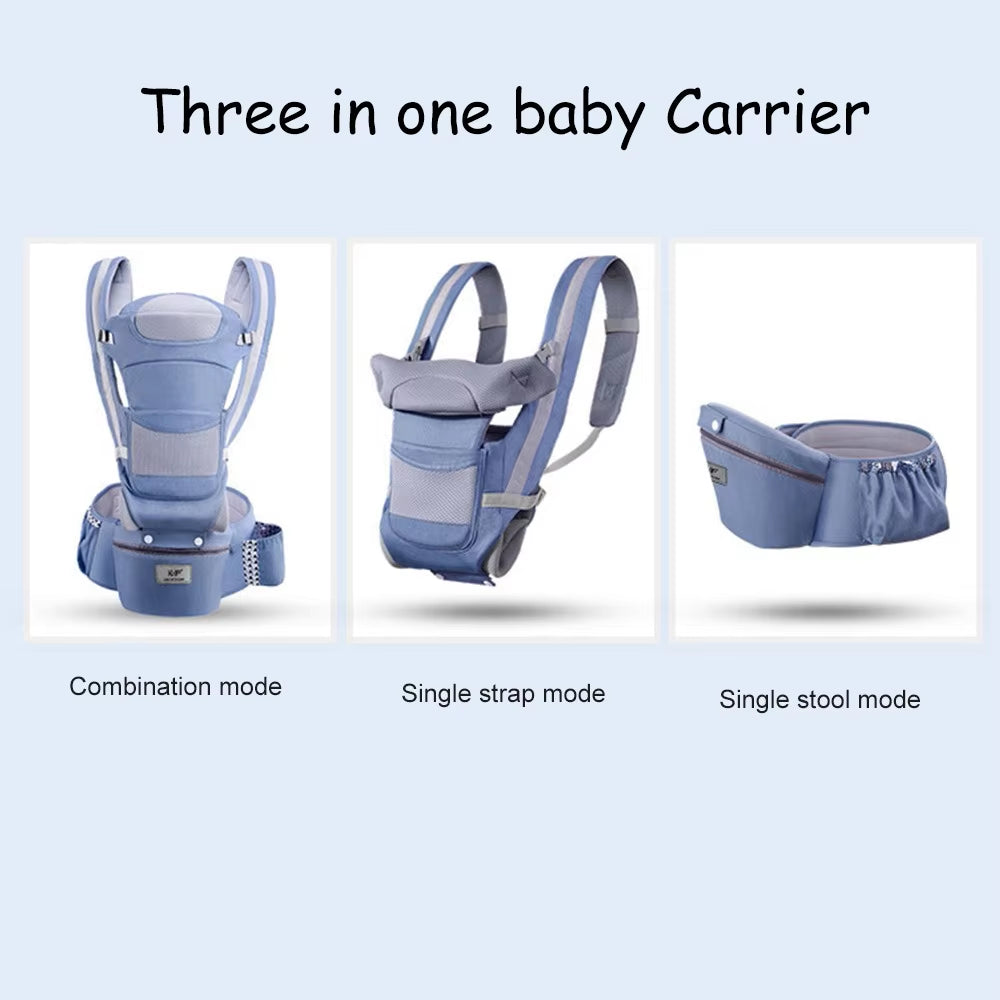 Newborn 0-48 Month Ergonomic Baby Carrier Infant Baby Hipseat Carrier 3 in 1 Front Facing Ergonomic Kangaroo Baby Wrap Sling