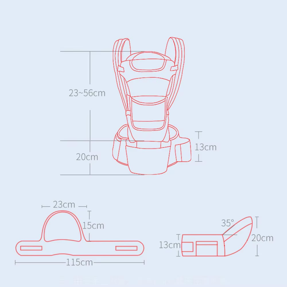 Newborn 0-48 Month Ergonomic Baby Carrier Infant Baby Hipseat Carrier 3 in 1 Front Facing Ergonomic Kangaroo Baby Wrap Sling
