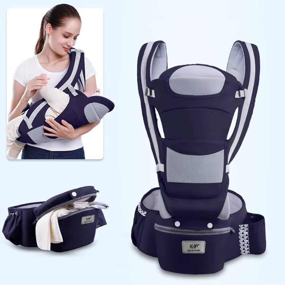 Newborn 0-48 Month Ergonomic Baby Carrier Infant Baby Hipseat Carrier 3 in 1 Front Facing Ergonomic Kangaroo Baby Wrap Sling