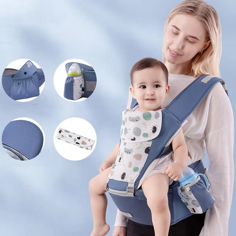 Newborn 0-48 Month Ergonomic Baby Carrier Infant Baby Hipseat Carrier 3 in 1 Front Facing Ergonomic Kangaroo Baby Wrap Sling