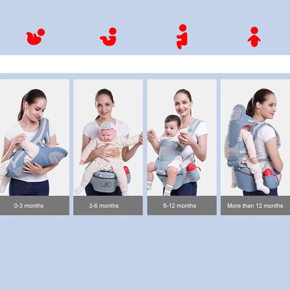 Newborn 0-48 Month Ergonomic Baby Carrier Infant Baby Hipseat Carrier 3 in 1 Front Facing Ergonomic Kangaroo Baby Wrap Sling