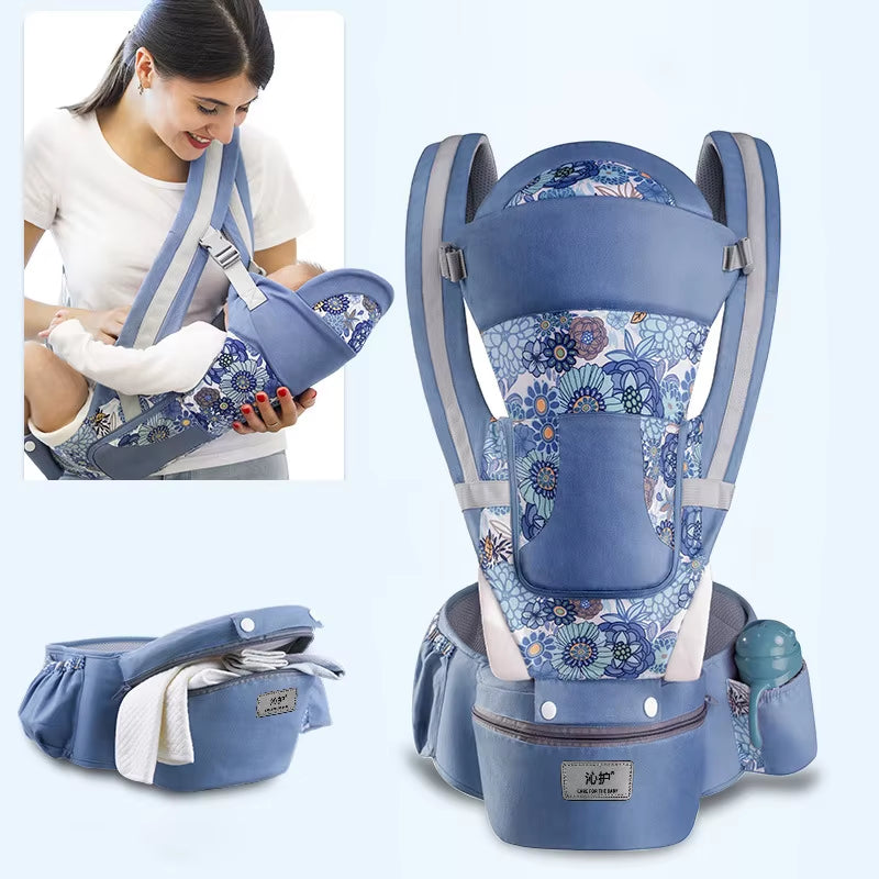 Newborn 0-48 Month Ergonomic Baby Carrier Infant Baby Hipseat Carrier 3 in 1 Front Facing Ergonomic Kangaroo Baby Wrap Sling
