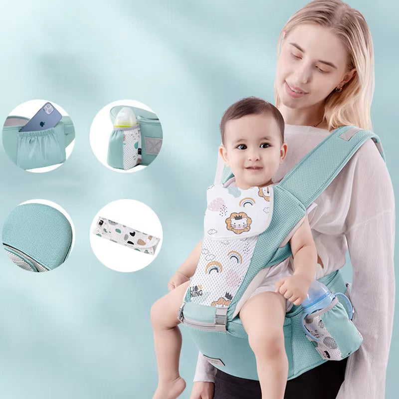 Newborn 0-48 Month Ergonomic Baby Carrier Infant Baby Hipseat Carrier 3 in 1 Front Facing Ergonomic Kangaroo Baby Wrap Sling