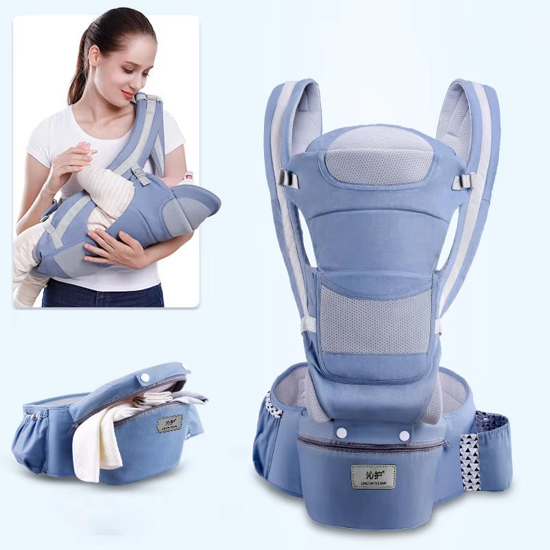 Newborn 0-48 Month Ergonomic Baby Carrier Infant Baby Hipseat Carrier 3 in 1 Front Facing Ergonomic Kangaroo Baby Wrap Sling