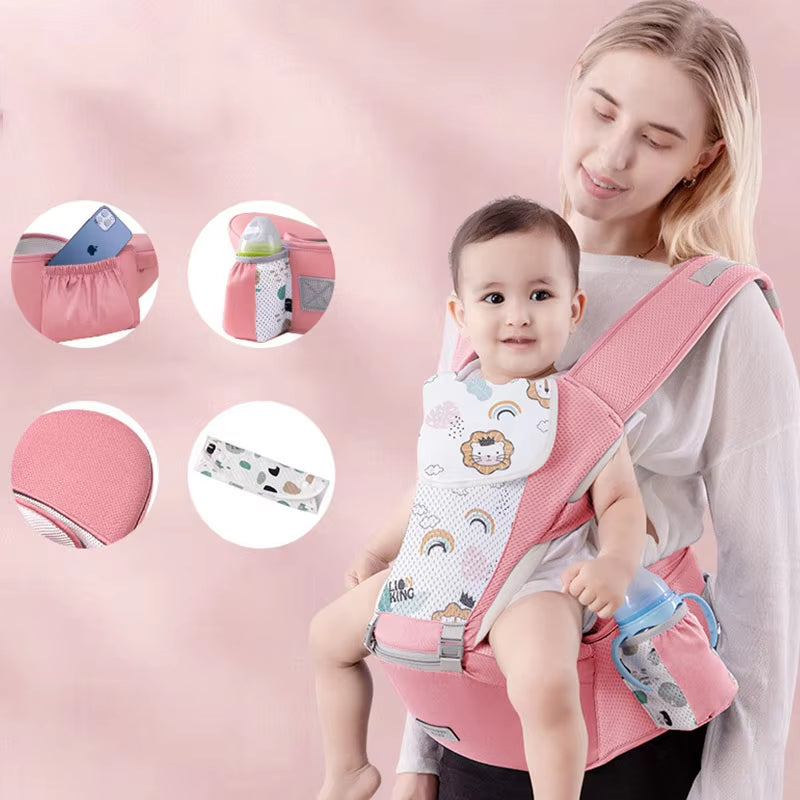 Newborn 0-48 Month Ergonomic Baby Carrier Infant Baby Hipseat Carrier 3 in 1 Front Facing Ergonomic Kangaroo Baby Wrap Sling
