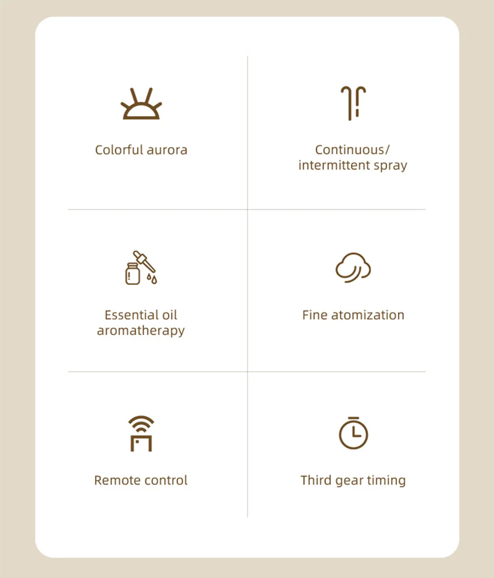 Air Humidifier Aroma Diffuser Colorful Flame Essential Oil Diffuser Home Mini Fragrance Diffuser Humidifier with Remote Control